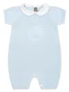 Little Bear Light Blue Romper For Baby Boy In Blue