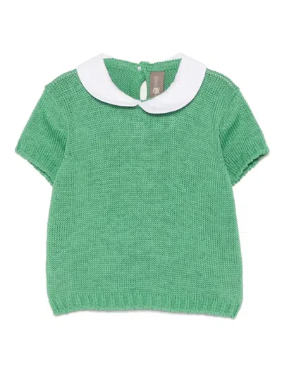 Little Bear Babies' Cotton Top In Green