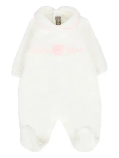 Little Bear Embellished-collar Babygrow In Neutral