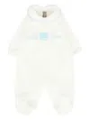 Little Bear Embellished-collar Babygrow In Neutral
