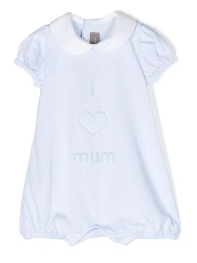 Little Bear Babies' Embroidered Cotton Shorties In Blue