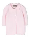 Little Bear Fine-knit Double-breasted Blouse In 粉色