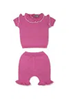 Little Bear Fuchsia Birth Set For Baby Girl In Pink