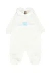 Little Bear Ivory Babygrow For Baby Boy With Bear In White