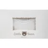 Little Bear Ivory Good-luck Newborn Shirt For Baby Girl With Polka-dots In Blue