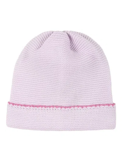 Little Bear Babies' Knitted Beanie Hat In Pink
