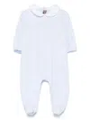 Little Bear Logo-embroidered Pajamas In Blue