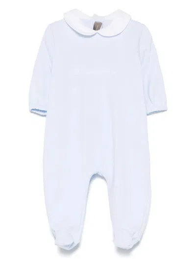 Little Bear Babies' Logo-embroidered Pajamas In Blue
