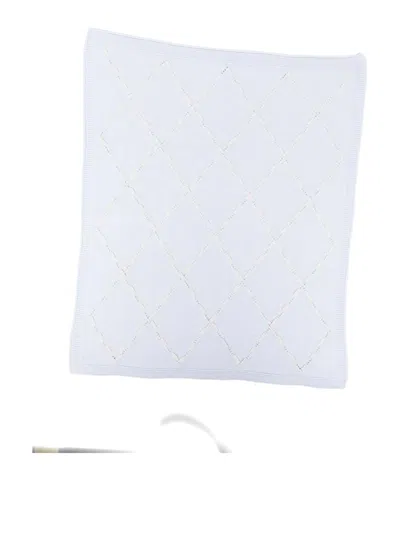 Little Bear Blanket With Diamond Pattern In Blue