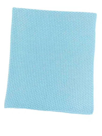 Little Bear Wool Blanket In Blue