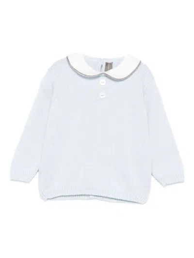 Little Bear Babies' Merino Wool Jumper In Blue