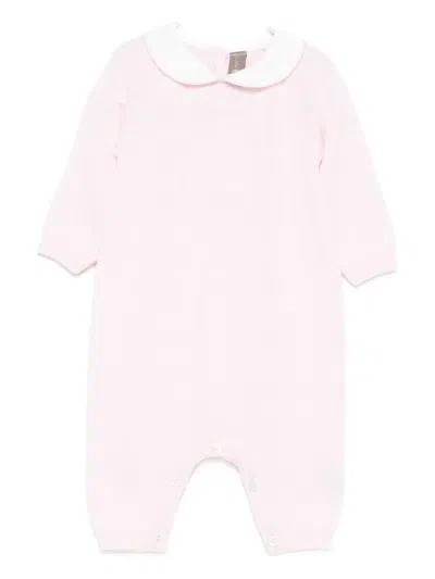 Little Bear Babies' Merino Wool Pajama In Pink