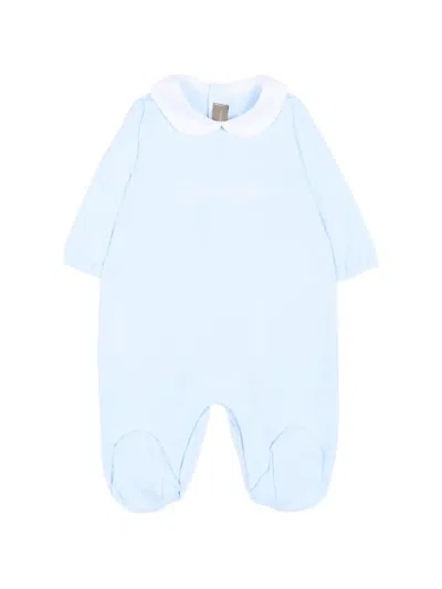 Little Bear Peter Pan Collar Babygrow In Blue