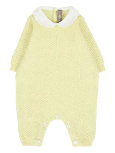 Little Bear Babies' Peter Pan-collar Jumpsuit In Yellow