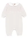 Little Bear Peter Pan-collar Romper In Neutral