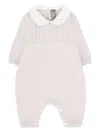 Little Bear Peter Pan-collar Wool Romper In Neutral