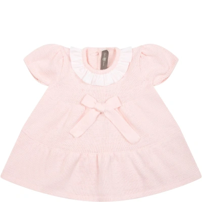 Little Bear Pink Casual Dress For Baby Girl