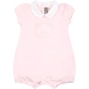 LITTLE BEAR PINK ROMPER FOR BABY GIRL WITH BEAR