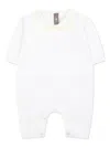 Little Bear Polka Dot-intarsia Cotton Romper In White