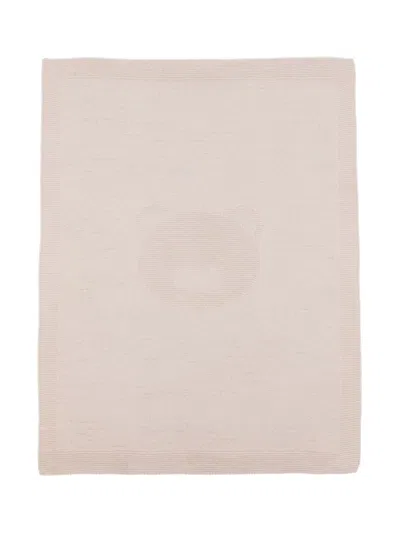 Little Bear Ribbed-knit Cotton Blanket In Neutrals