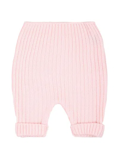 Little Bear Babies' Ribbed Trousers In Pink