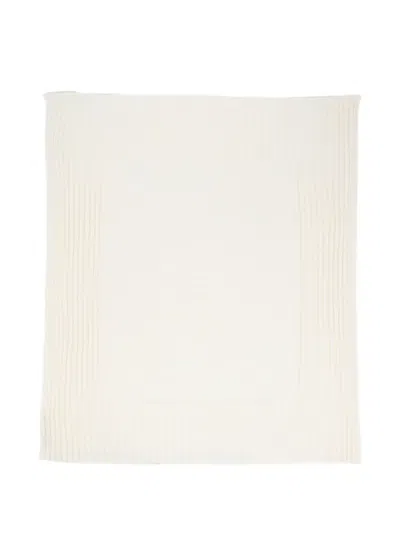 Little Bear Ribbed Wool Blanket In Neutral