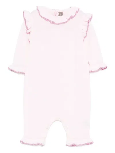 Little Bear Ruffled Babygrow In Pink