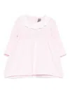 Little Bear Ruffled Button Fastening Dress In Pink