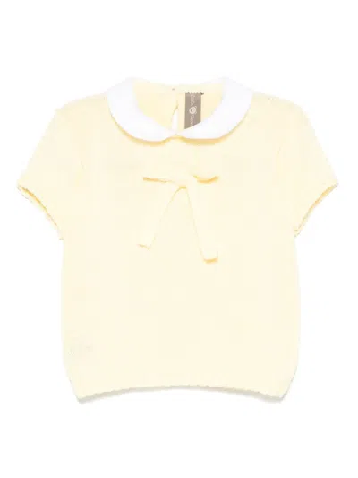 Little Bear Babies' Short-sleeves Sweater In Yellow