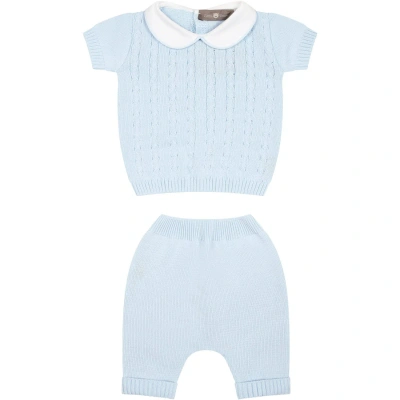 Little Bear Sky Blue Birth Suit For Baby Boy In Light Blue