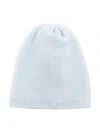 Little Bear Solid Color Ribbed Hat In Cielo