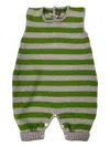 Little Bear Striped-pattern Sleeveless Romper In Multi