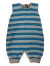 Little Bear Striped-pattern Sleeveless Romper In Multi