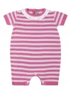 Little Bear Fuchsia Romper For Baby Girl In Pink