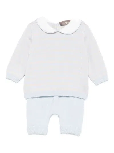 Little Bear Babies' Striped Track Suit In Blue