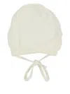 Little Bear Tie-detail Wool Beanie In Neutral