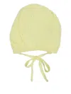 Little Bear Tie-fastening Wool Beanie In Green