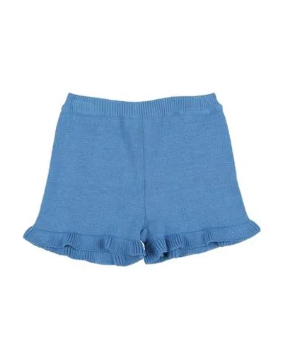Little Bear Babies'  Toddler Girl Shorts & Bermuda Shorts Azure Size 6 Cotton In Blue