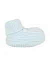 Little Bear Virgin Wool Crib Shoes In Blue