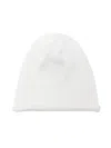 Little Bear Virgin Wool Ribbed Beanie In White