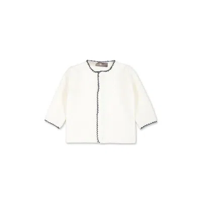 Little Bear White Cardigan For Babykids