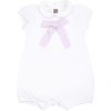 LITTLE BEAR WHITE ROMPER FOR BABY GIRL WITH BOW