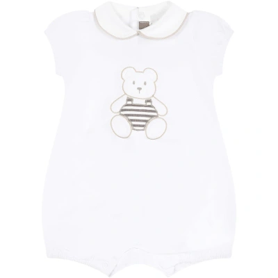 Little Bear White Romper For Babykids With Bear