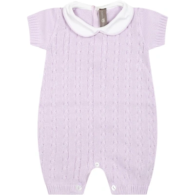 Little Bear Wisteria Romper For Baby Girl In Purple