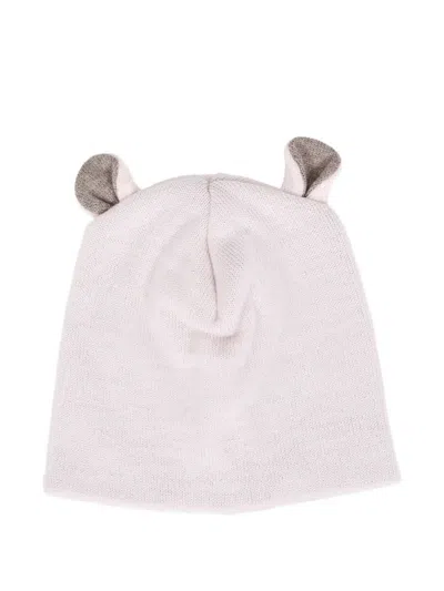 Little Bear Babies' Wool Beanie In Neutral