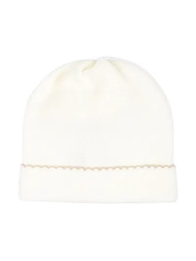 Little Bear Babies' Wool Beanie In White