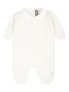 Little Bear Wool Romper In White
