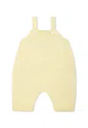 Little Bear Yellow Dungarees For Baby Boy With Polka Dots In Yellow