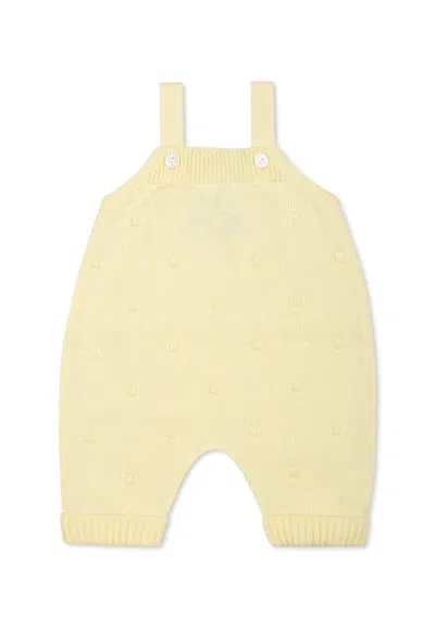 Little Bear Yellow Dungarees For Baby Boy With Polka Dots