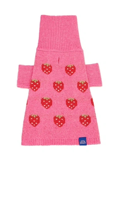 Little Beast Strawberry Sweater In Pink